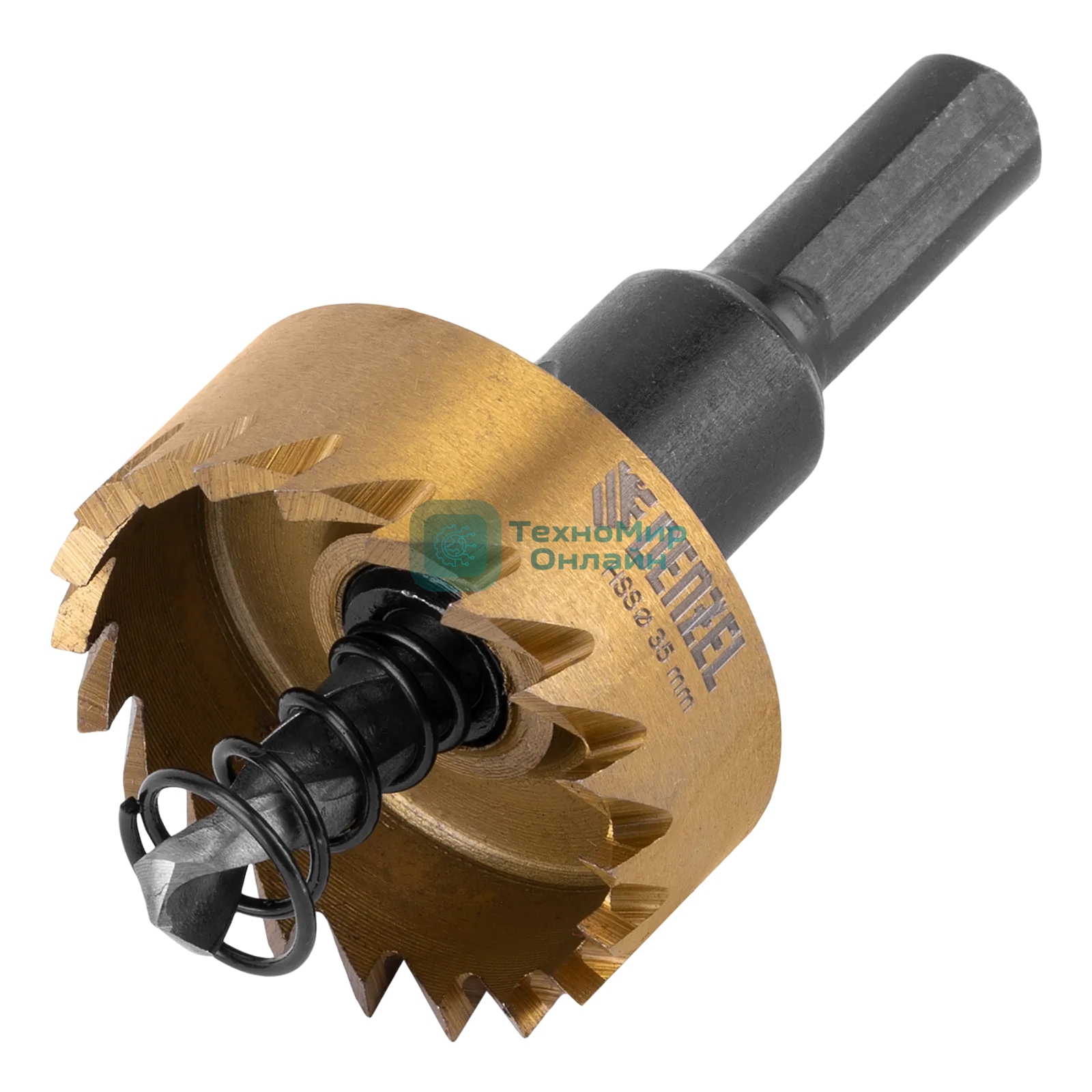 Коронка по металлу Denzel HSS, 35 мм, нитридтитановое покрытие