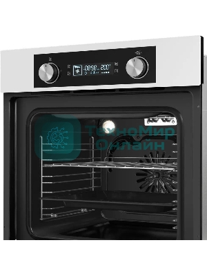 Шкаф духовой электрический Maunfeld AEOH60102W, 60л, дверца с 3 стеклами, белый