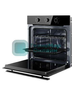 Духовой шкаф Kuppersberg HO 603 Black Glass, High-Tech, 78 л, поворотное управление, таймер, 6 режимов, макс. температура 310 градусов, энергоэффективность А, цвет черный, цвет фурнитуры черный