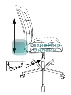 Кресло Бюрократ CH-330M/LT-15 малиновый, экокожа, 120 кг, механизм качания, без подлокотников