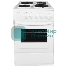 Плита электрическая Лысьва ЭП 411 белый, конфорок 4 электрических, духовка 57 л, 50 см x 84 см x 60 см