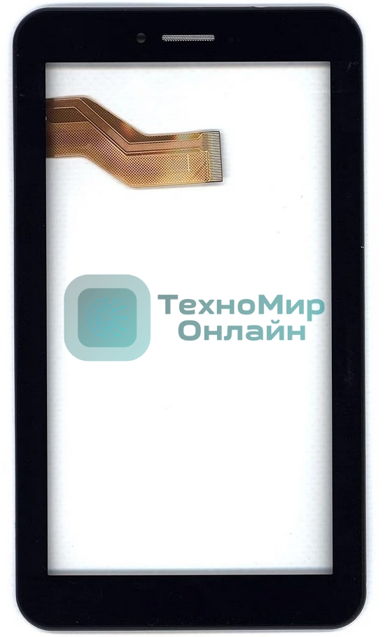 Сенсорное стекло (тачскрин) для Irbis TS90. черное с рамкой