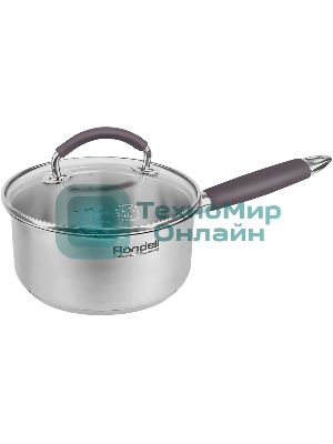 Ковш Rondell Akzent RDS-1386, 1.3 л, с крышкой, стальной