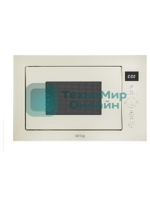 Встраиваемая микроволновая печь Korting KMI 825 TGB бежевый, 25 л, 900 Вт, переключатели - сенсор