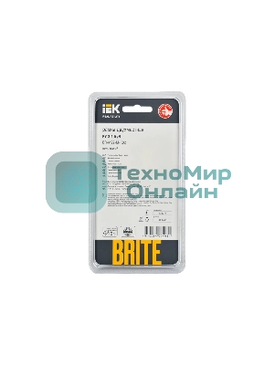 Рамка 2-местная IEK BRITE РУ-2-1-БрЧ (BR-M22-M-K02) металл черный