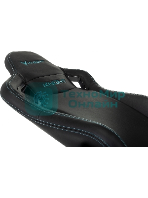 Кресло Knight Outrid Smile черный, экокожа, 120 кг, механизм качания