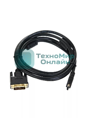Кабель HDMI to DVI-D (19M -25M) 2м, TV-COM, 2 фильтра LCG135F-2M