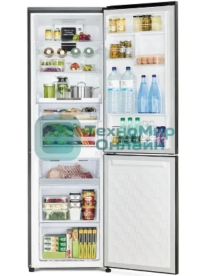 Холодильник Hitachi R-BG410PUC6X GBK черный двухкамерный 215/105л морозилка снизу, No Frost