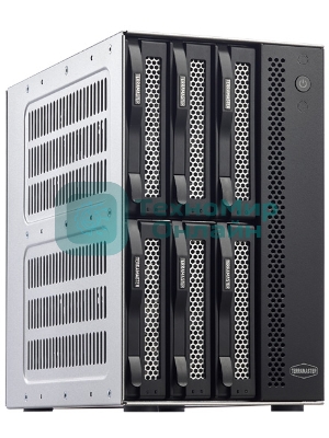 Сетевое хранилище TerraMaster D6-320 DAS tower/JBOD,RAID0,1/up to 2 SATA(3,5' or 2,5')/1xUSB3.2 Type-C gen2/1xPS/1YW