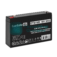 Аккумуляторная батарея ExeGate DTM 609 (6V 9Ah, клеммы F2)