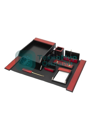 Настольный набор Good Sunrise M8G-1A (8 предметов) красное дерево МДФ черный/бордовый