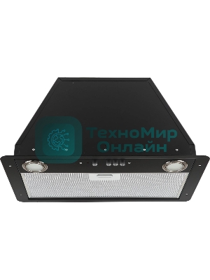 Вытяжка встраиваемая Elikor Flat 52П-650-К3Д черный, 52 см, 650 куб. м/ч, 60 дБ