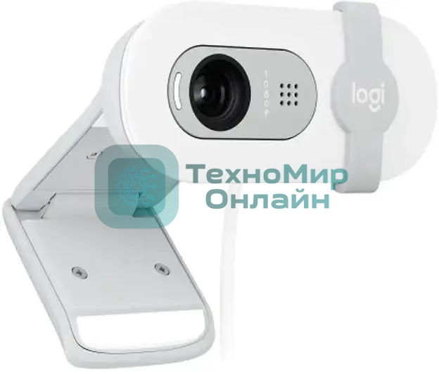 Веб-камера Logitech HD Webcam Brio 100 белый 2Mpix (1920x1080) USB-A с микрофоном (960-001618)