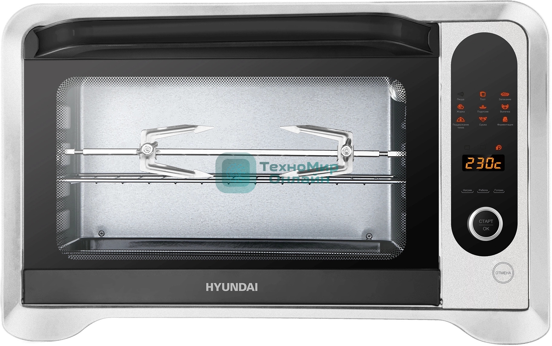 Мини-печь Hyundai MIO-HY104 35л. 1600Вт черный