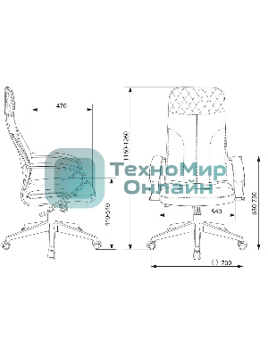 Кресло Бюрократ CH-608 Fabric Light-20 черный, ткань