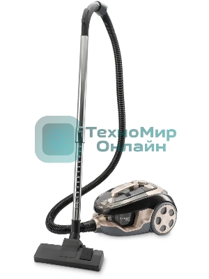 Пылесос Hyundai HYV-C3550 золотистый/темно-коричневый, 380/2220 Вт, уборка сухая, пылесборник контейнер 2,5 л