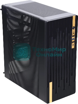 Компьютерный корпус Accord ACC-188R2 черный без БП ATX 4x120мм 1xUSB 2.0 1xUSB 3.0 1xUSB3.1 audio