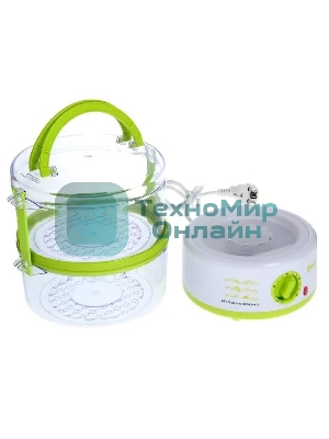 Пароварка электрическая Sakura SA-7213GR 2ч (5,0л) 500Вт бел/зел