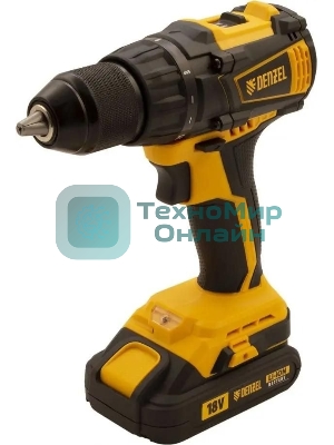 Дрель-шуруповерт Denzel BLDL-IB-18-02, 18 В, 2 Ач, 65 Нм, бесщеточный