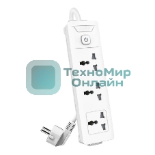 Сетевой фильтр универсальный Deli ET402 3 розетки, 5 м