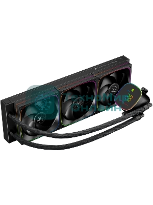 Система жидкостного охлаждения Thermalright Frozen Horizon 360 Digital (360мм, LED temp., Black, ARGB/Fans: 3x120мм, 68.9CFM, 28.2dBA, 2000RPM/Pump height 53.2мм, Rad thickness 27мм/S: 1700, 1200, 1851, 115X, AM5, AM4)