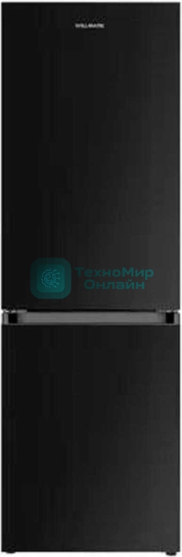 Холодильник Willmark RFN-425NFGB черный двухкамерный 201/80л морозилка снизу, No Frost