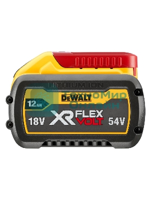 Аккумулятор DeWalt DCB548-XJ 54 В XR FLEXVOLT Li-Ion, нарпяжение: 18 и 54 В, 12.0 А·ч, XR 18.0 В