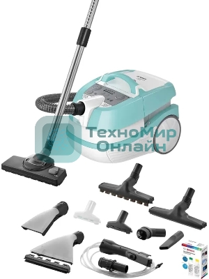 Пылесос Bosch BWD420HYG голубой, 2000 Вт, уборка сухая/влажная, пылесборник контейнер 3,5 л