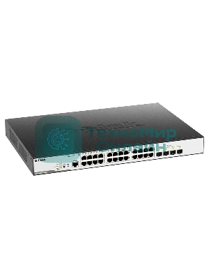 Коммутатор D-Link DGS-3000-28XMP/B1A, 24×1 Гбит/с + 4×10 Гбит/с SFP+, управляемый
