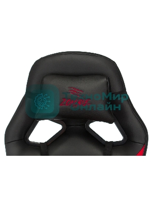 Кресло игровое Zombie DRIVER черный/красный, искусственная кожа, с подголов. крестовина пластик