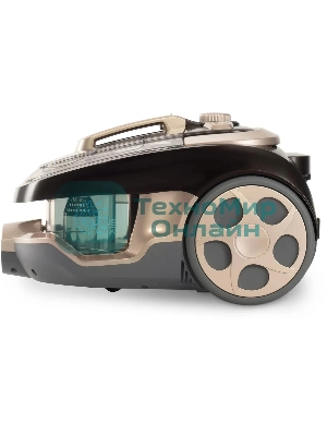 Пылесос Hyundai HYV-C3550 золотистый/темно-коричневый, 380/2220 Вт, уборка сухая, пылесборник контейнер 2,5 л