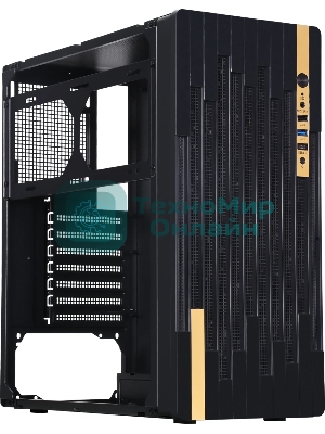 Компьютерный корпус Accord ACC-188R2 черный без БП ATX 4x120мм 1xUSB 2.0 1xUSB 3.0 1xUSB3.1 audio