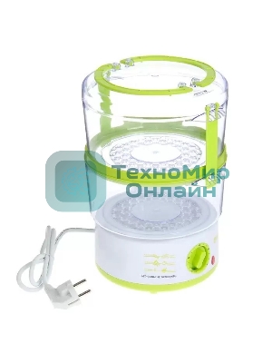 Пароварка электрическая Sakura SA-7213GR 2ч (5,0л) 500Вт бел/зел