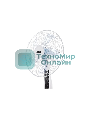 Вентилятор напольный DUX 60-0213 белый/синий 60 Вт, 5 лопастей, подставка круглая, д/у управление
