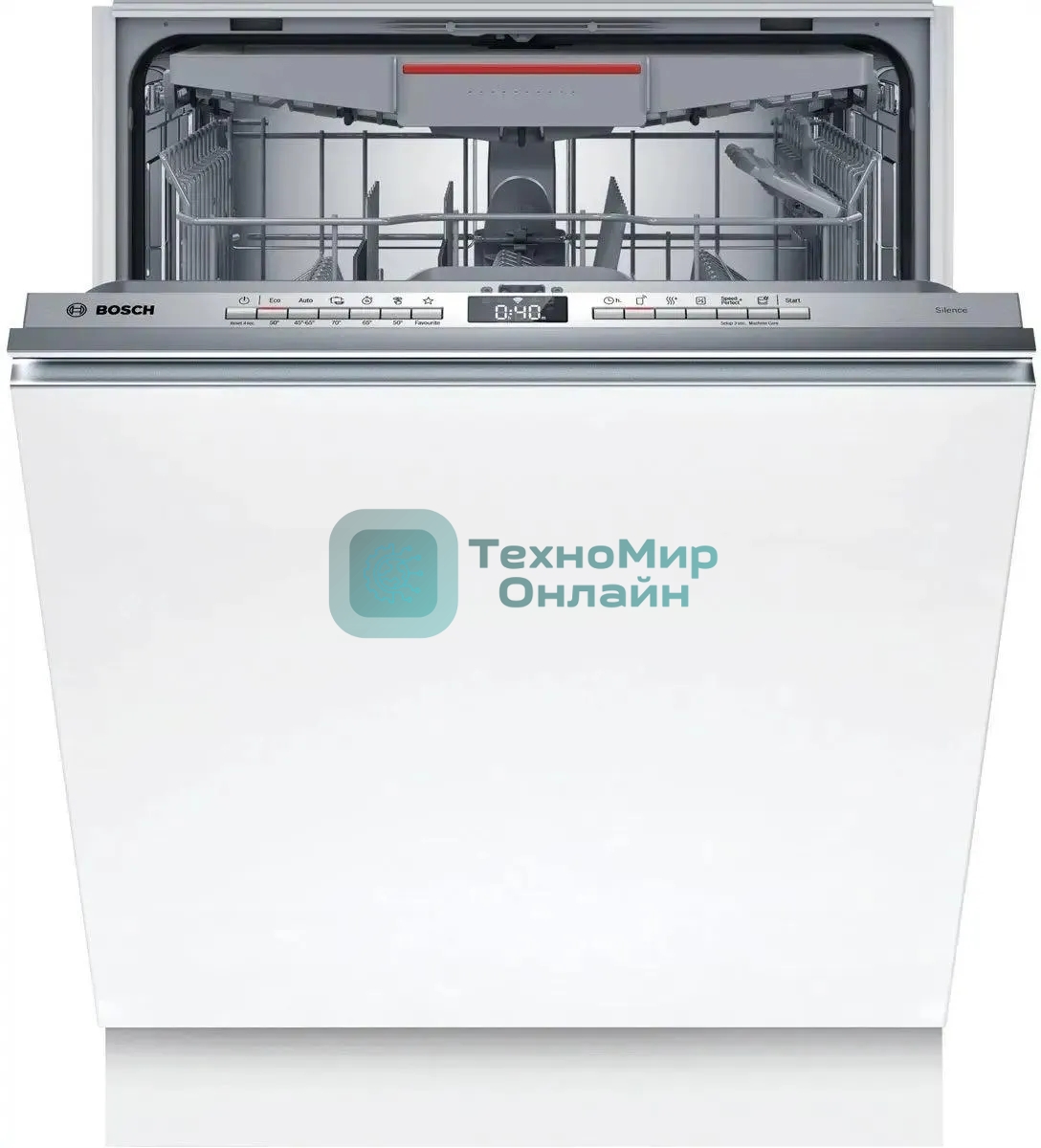 Встраиваемая посудомоечная машина Bosch SMV4HVX00E, серебристый, 59.8 см, 14 компл., 46 дБ, класс D