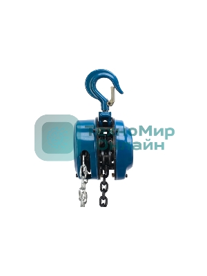 Таль цепная Stels 51944 1 т, h подъема 2,5 м, расстояние между крюками 350 мм