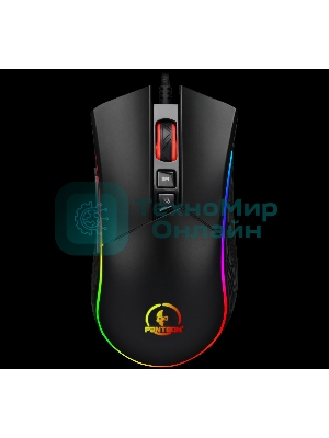 Мышь проводная Jet.A Panteon PS80 черный, 5000 dpi, USB, кнопки - 9