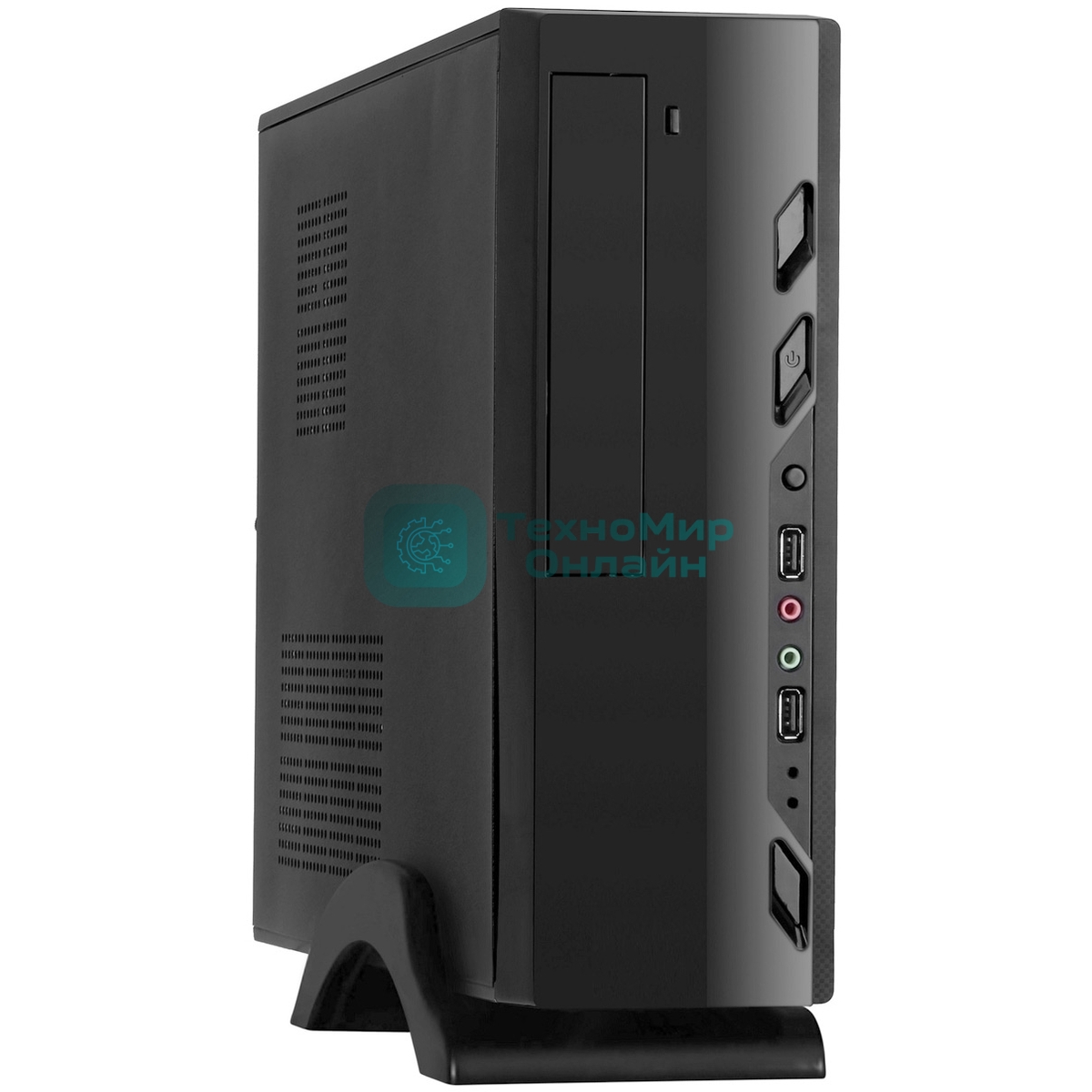 Компьютерный корпус ExeGate EX268696RUS Компьютерный корпус MiniITX ExeGate MI-208 Black, miniITX/mATX, M450, 80мм, 2хUSB, Audio