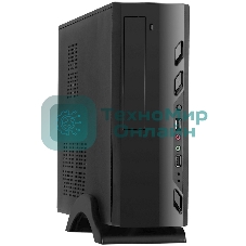 Компьютерный корпус ExeGate EX268696RUS Компьютерный корпус MiniITX ExeGate MI-208 Black, miniITX/mATX, M450, 80мм, 2хUSB, Audio