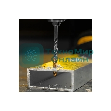 Сверло спиральное по металлу Denzel 5 x 86мм, Р6М5, Golden Tip