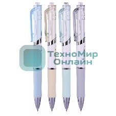 Ручка гелевая автоматическая Deli S11 ассорти, d=0.5мм, черные чернила, резиновая манжета