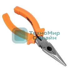 Длинногубцы Sparta Classic, 160 мм, прямые шлифованные, пластмассовые рукоятки