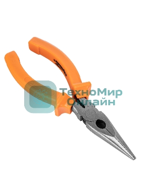 Длинногубцы Sparta Classic, 160 мм, прямые шлифованные, пластмассовые рукоятки