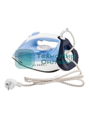 Утюг BBK ISE-2411 голубой, 2400 Вт, 40 г/мин, 140 г/мин, 300 мл