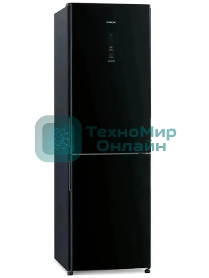 Холодильник Hitachi R-BG410PUC6X GBK черный двухкамерный 215/105л морозилка снизу, No Frost