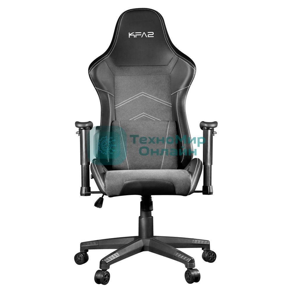 Кресло KFA2 Gaming Chair 04 L черный, экокожа, подголовник