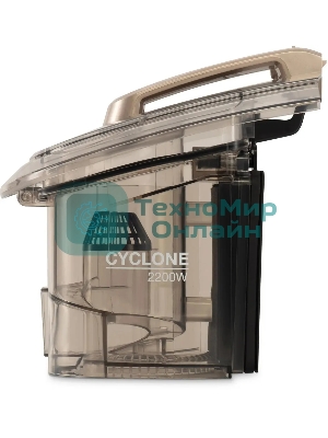 Пылесос Hyundai HYV-C3550 золотистый/темно-коричневый, 380/2220 Вт, уборка сухая, пылесборник контейнер 2,5 л