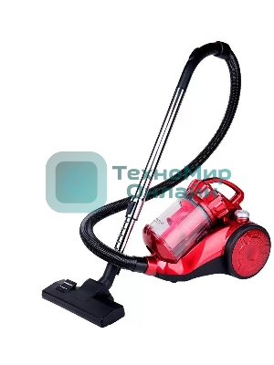 Пылесос Kelli KL-8019 красный, 450/2600 Вт, уборка сухая, пылесборник контейнер 2.5 л