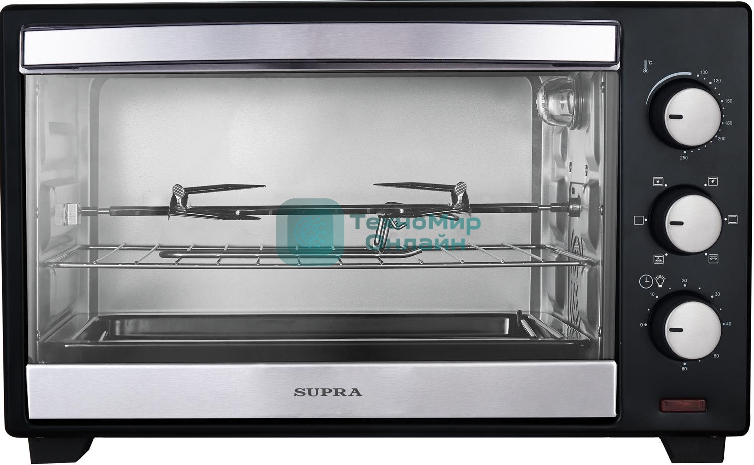 Мини-печь SUPRA MTS-5506 черный/нержавеющая сталь