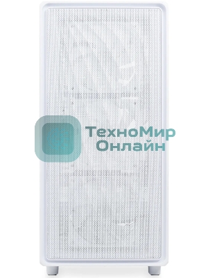 Компьютерный корпус HSPD M510, Mesh Mid Tower, белый, TG, 0.5 SPCC, 4x120мм ARGb ATX, mATX, mITX 180/280/160мм 1x2.5